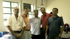 Da esquerda para direita: Daniel Martins, Lourival Zamuner, Décio Sperandio, Samir Jorge e José Maria de Abreu