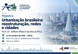PGE promove palestra sobre urbanização brasileira com professor da UFRJ