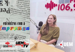 Encontros com a Imprensa recebe diagramadora Andréa Tragheta na UEM FM