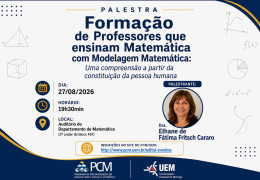 Palestra na UEM aborda formação de professores e Modelagem Matemática